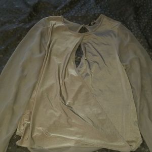 BKE criss cross open front blouse